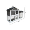 Detachable Pallet Ramp Wooden Outdoor Rabbit Hutch With Walking Cage
